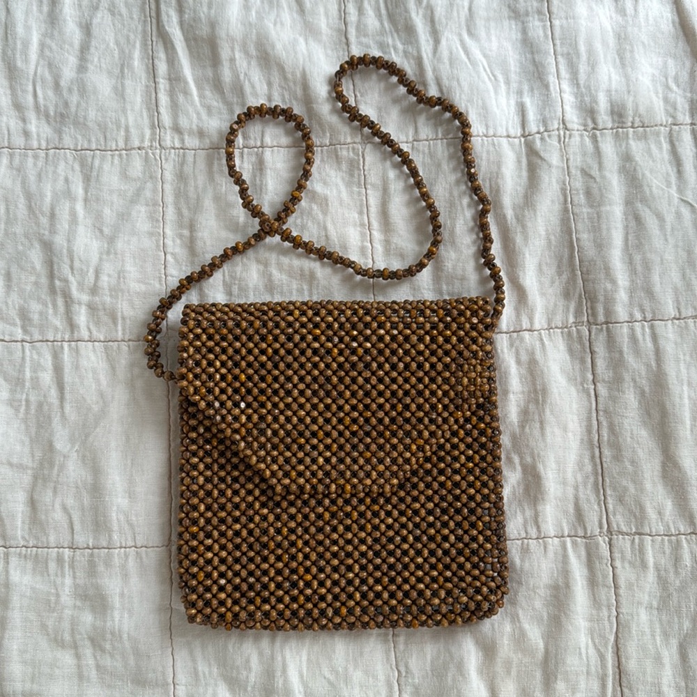 ABACÁ Wooden Beaded Shoulder Bag
